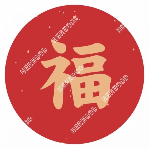 CRL27W0019 新年貼紙-福 Φ27mm 70片/張